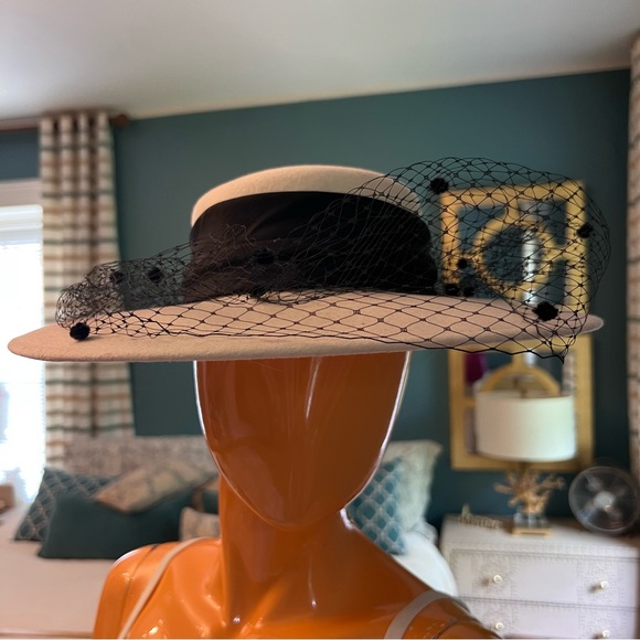BOLLMAN Vintage Wool Hat with Bow Veil - Picture 2 of 7